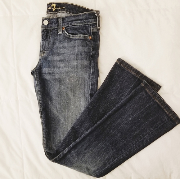 7 for all Mankind dark wash straight leg jeans - Picture 3 of 7